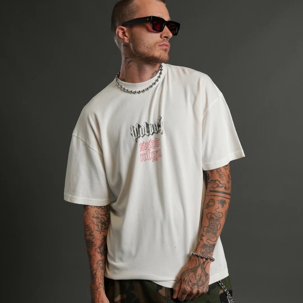 Darc Sport -ETERNAL BLOOD "PREMIUM" OVERSIZED TEE IN CREAM - Picture 2 of 6